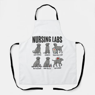 Nursing Labs Dog Medical Pun Vector Shirt Design_1 Apron