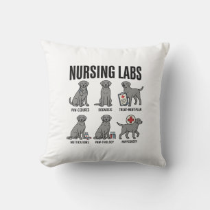 Nursing Labs Dog Medical Pun Vector Shirt Design_1 Cushion