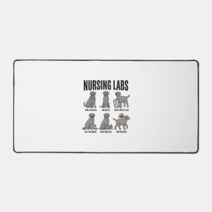 Nursing Labs Dog Medical Pun Vector Shirt Design_1 Desk Mat