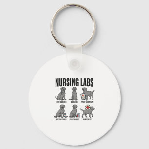 Nursing Labs Dog Medical Pun Vector Shirt Design_1 Key Ring