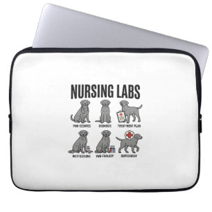 Nursing Labs Dog Medical Pun Vector Shirt Design_1 Laptop Sleeve