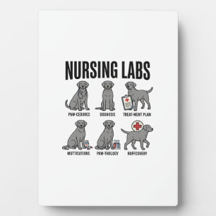 Nursing Labs Dog Medical Pun Vector Shirt Design_1 Plaque