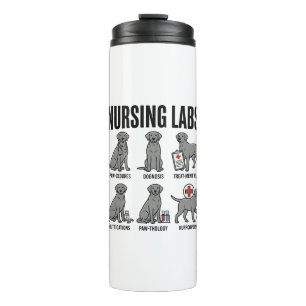 Nursing Labs Dog Medical Pun Vector Shirt Design_1 Thermal Tumbler