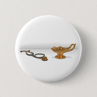 Nursing Lamp And Stethoscope 6 Cm Round Badge
