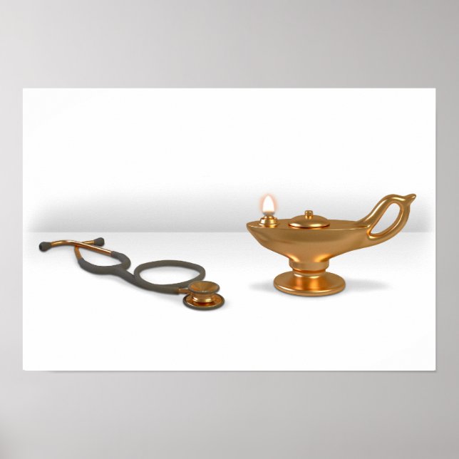 Nursing Lamp And Stethoscope Poster (Front)