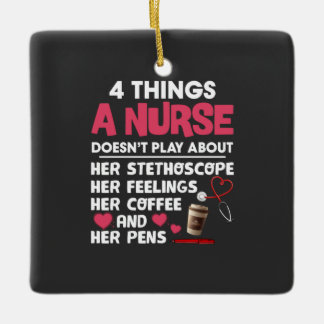 Nursing Life | 4 Things About Nurse Ceramic Ornament