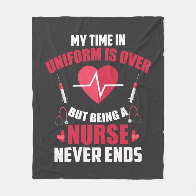 Nursing Life | Being A Nurse Fleece Blanket (Front)