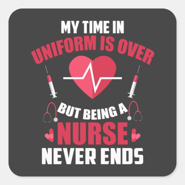 Nursing Life | Being A Nurse Square Sticker (Front)