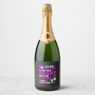 Nursing Life | Cute Enough Nurse Sparkling Wine Label