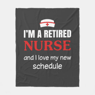 Nursing Life   I Am A Retired Nurse Fleece Blanket