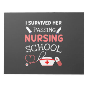 Nursing Life I Survived Her Passing Nursing School Notepad