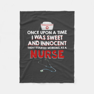 Nursing Life   I Working As A Nurse Fleece Blanket