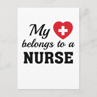 Nursing Life | My Heart Belongs Nurse Postcard