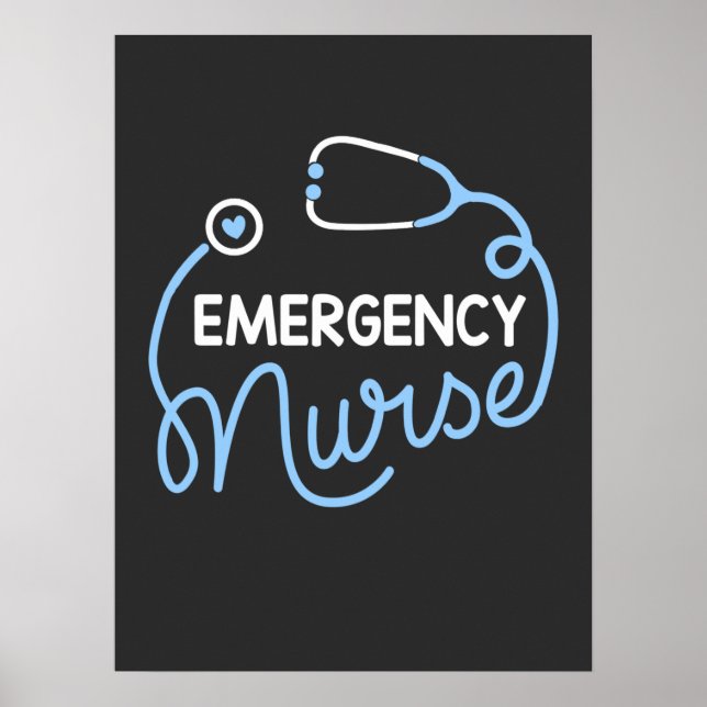 Nursing Life | Nurse Emergency Department Nursing Poster (Front)