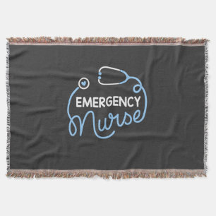 Nursing Life   Nurse Emergency Department Nursing Throw Blanket
