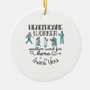 Nursing Life   Nurse Healthcare Worker Ceramic Ornament