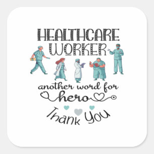 Nursing Life   Nurse Healthcare Worker Square Sticker