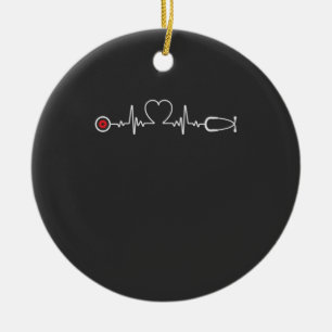 Nursing Life Nurse Heartbeat Ceramic Ornament