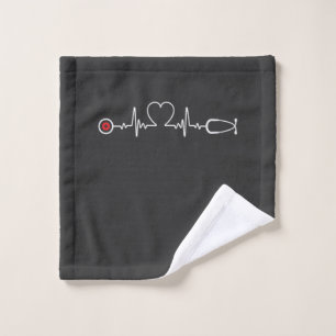 Nursing Life Nurse Heartbeat Wash Cloth
