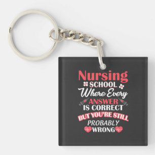 Nursing Life Nursing School Student Key Ring