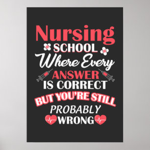 Nursing Life Nursing School Student Poster