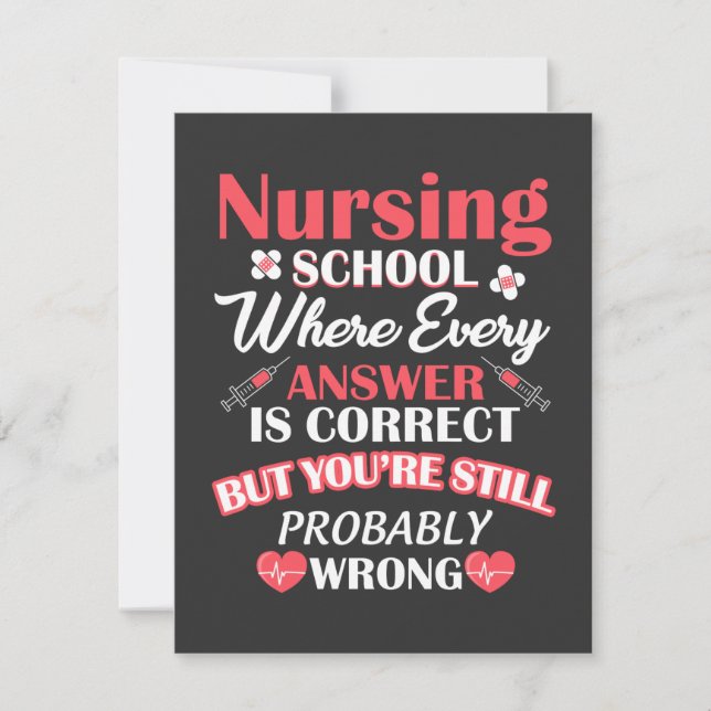 Nursing Life | Nursing School Student Thank You Card (Front)