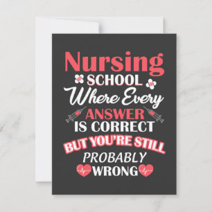 Nursing Life   Nursing School Student Thank You Card