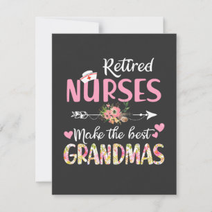 Nursing Life Retired Nurse The Best Grandmas Thank You Card