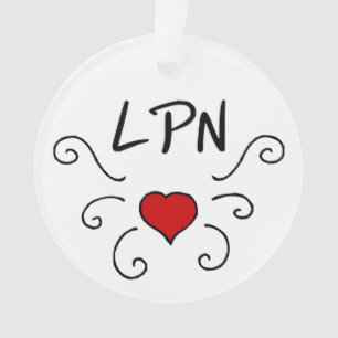 Nursing LPN Love Tattoo Ornament