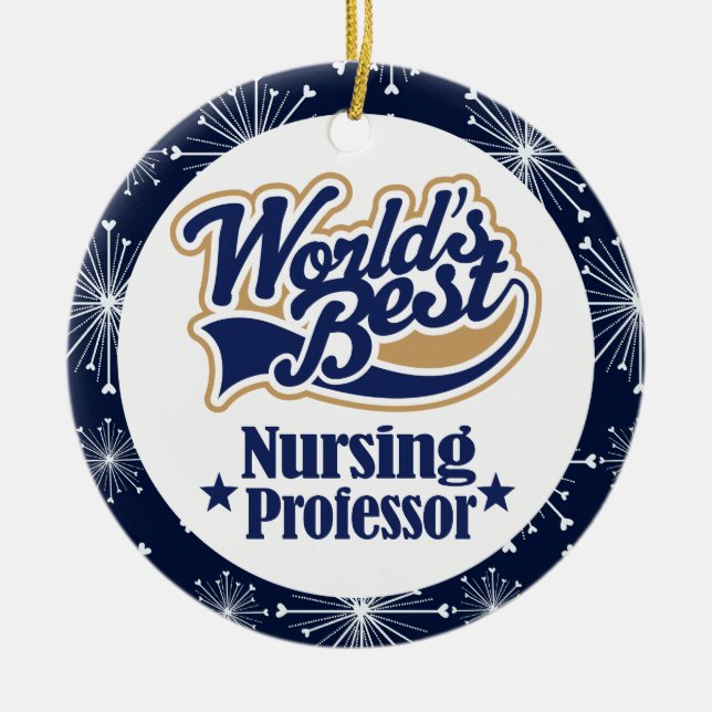 Nursing Professor Gift Ornament (Front)