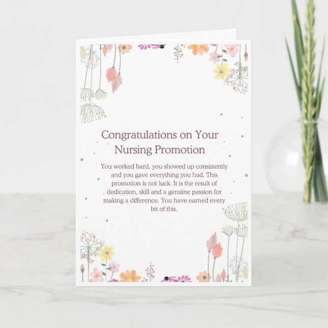 Nursing Promotion Congratulations Card (Front)