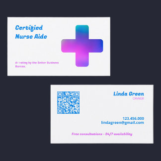 Nursing QR CNA  Business Card