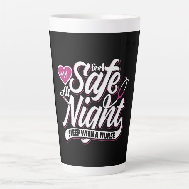 Nursing Quote Typography Latte Mug (Front)