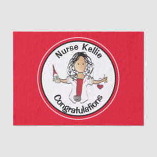 Nursing RN LPN CNA Graduation Party Gift Tissue Paper