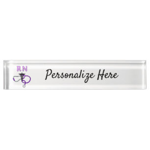 Nursing RN Stethoscope Personalised  Nameplate