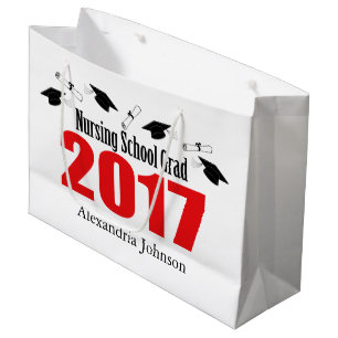 Nursing School 2017 Graduation Gift Bag (Red Caps)