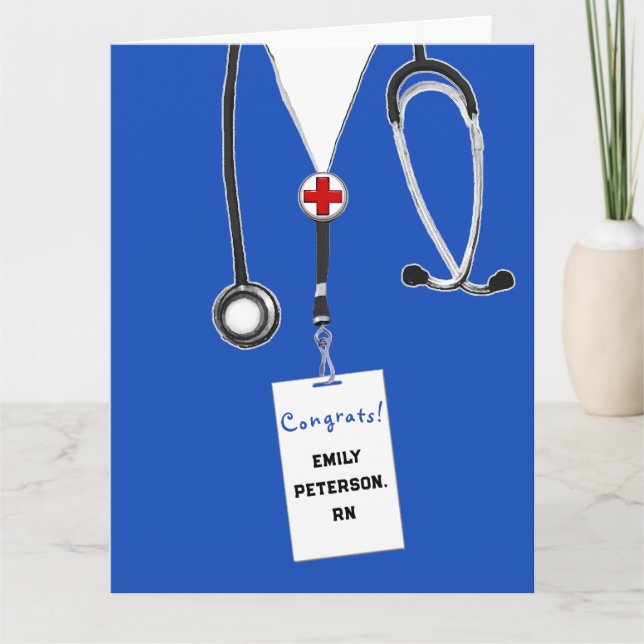 Nursing School Grad Congrats Card (Front)