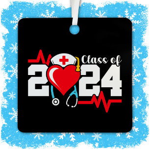 Nursing School Graduate 2024 Nurse Graduation Metal Tree Decoration