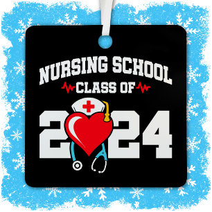 Nursing School Graduate 2024 Nurse Graduation Metal Tree Decoration