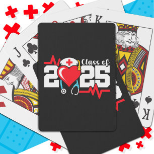 Nursing School Graduate 2025 Nurse Graduation Playing Cards