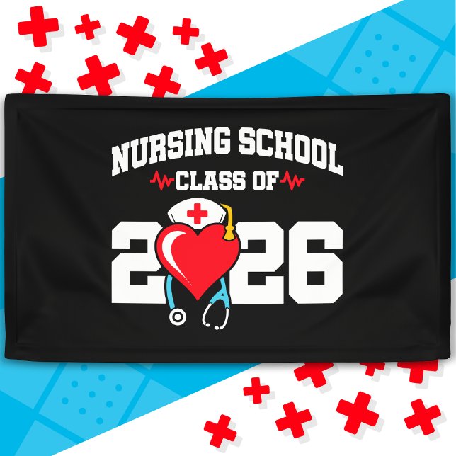 Nursing School Graduate 2026 Nurse Graduation Banner (Creator Uploaded)