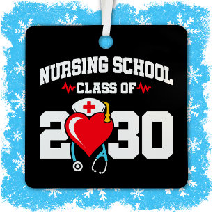 Nursing School Graduate 2030 Nurse Graduation Metal Tree Decoration