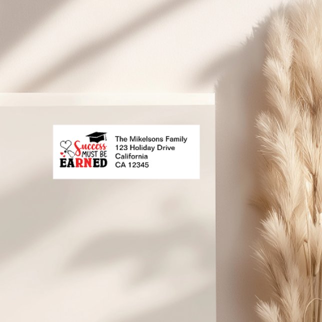 Nursing School Graduate  Return Address Label (Creator Uploaded)