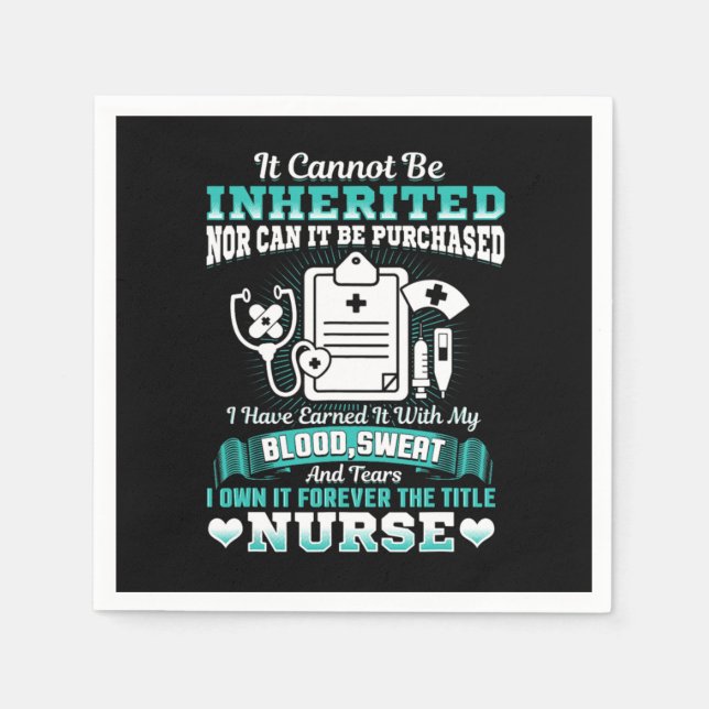 Nursing School Graduation Gift Shirt RN LPN Nurse  Napkin (Front)