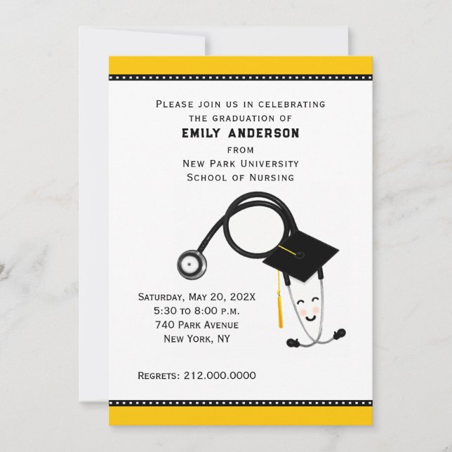 Nursing School Graduation Invitation (Front)
