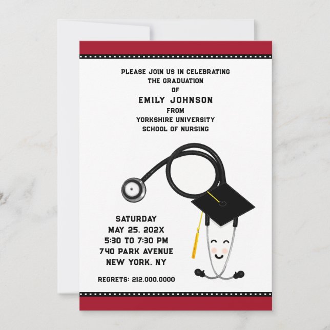 Nursing School Graduation Invitations (Front)