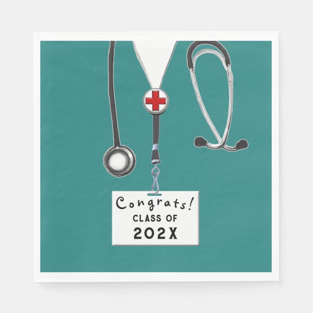 Nursing School Graduation Napkin (Front)