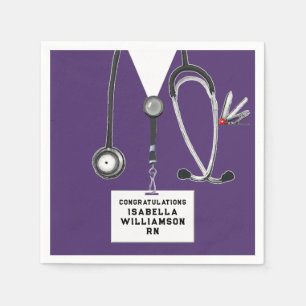 Nursing School Graduation Napkin