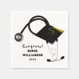 Nursing School Graduation Napkin