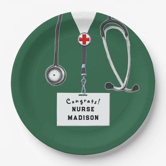 Nursing School Graduation Paper Plate (Front)